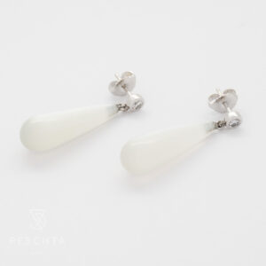 Brillanten Mondstein Ohrhänger