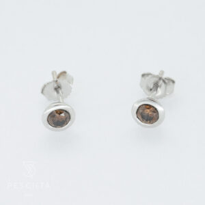 Braune Diamanten Ohrstecker