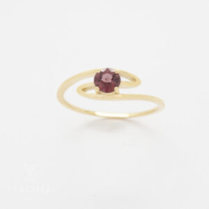 Rhodolit Wellen Ring